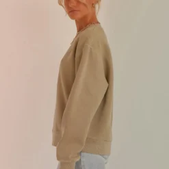 Nude Classics Slogan Sweat - Washed Sage -Outfityo Sales 0087b7e578ba4f5f9206341b308f2495