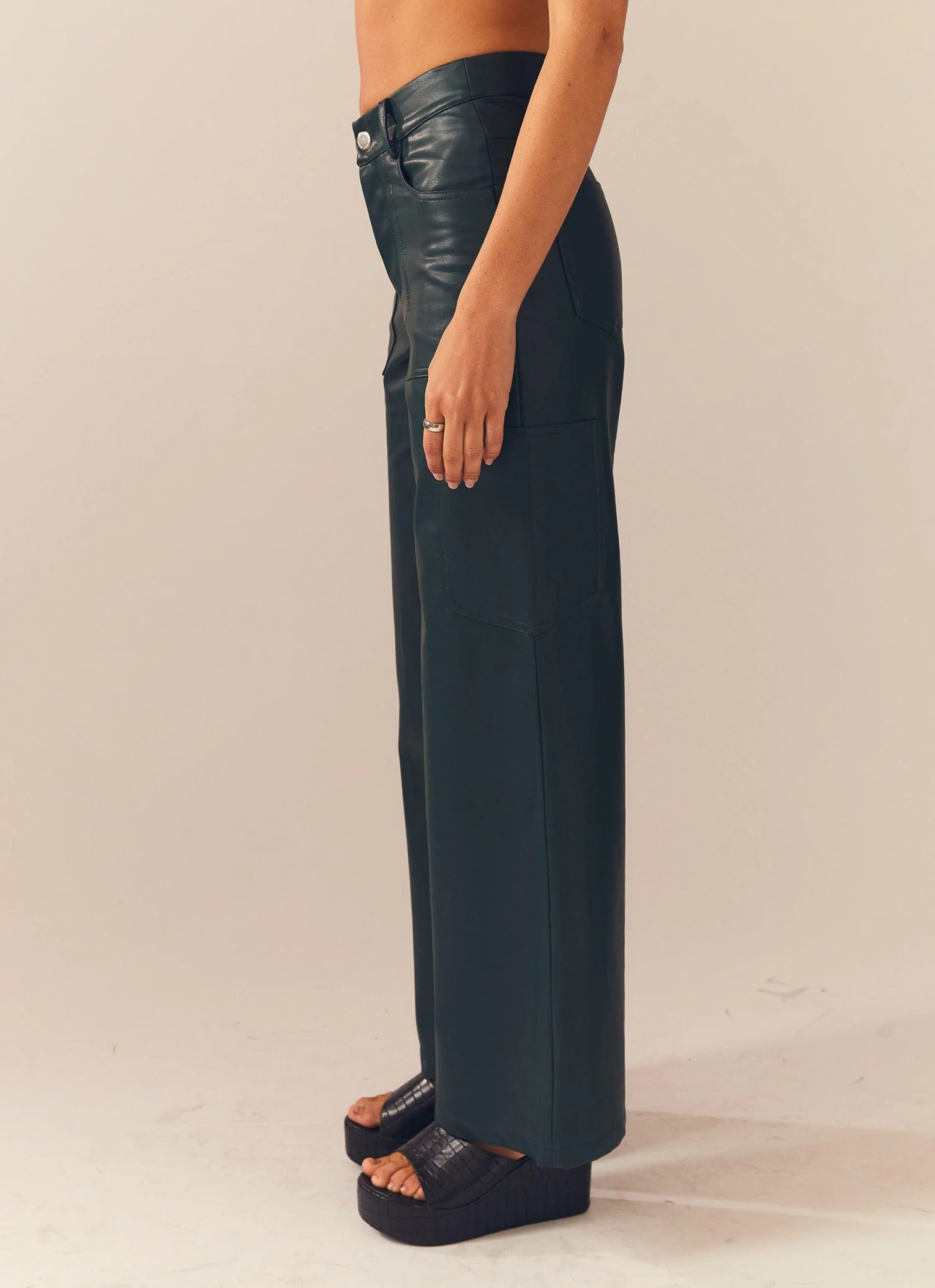 In My Natural Element PU Pants - Dark Forest 2 In My Natural Element PU Pants - Dark Forest - Image 2