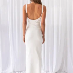 Necessity Organic Cotton Rib Maxi Dress - Ivory -Outfityo Sales 02a570c174084034b3d810f395778e06