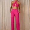 Set The Tone Suit Pants - Magenta