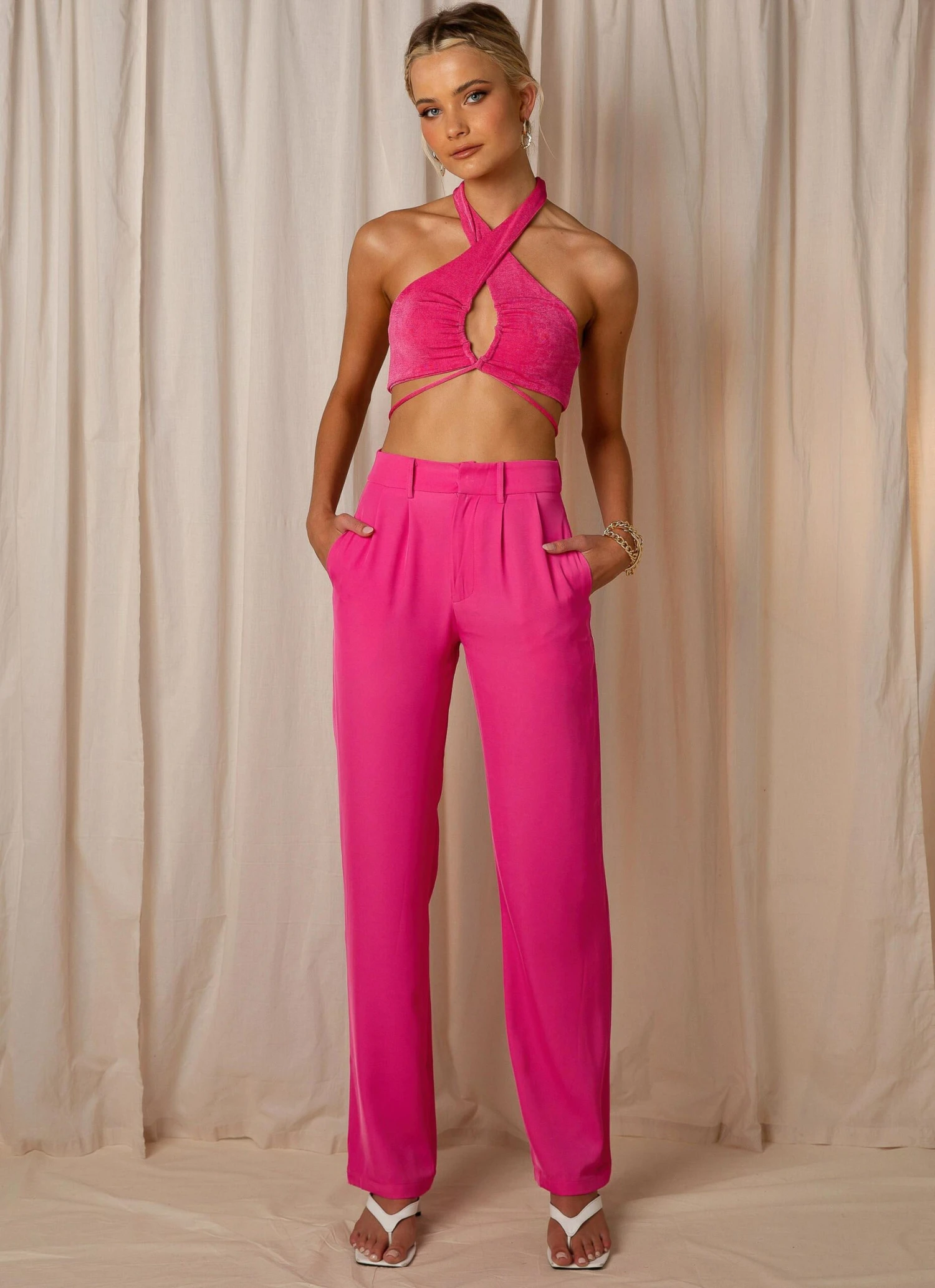 Set The Tone Suit Pants - Magenta 1 Set The Tone Suit Pants - Magenta