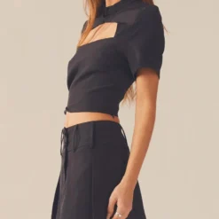 London Electric Top - Charcoal -Outfityo Sales 064cf930d3a74252984309ce0dab7b9b