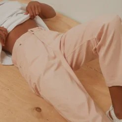 Afends Shelby Hemp High Waist Wide Leg Pant - Ash Pink