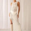 Perri Ladder Knit Maxi Dress - Ivory