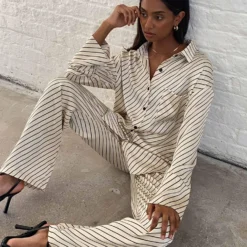 4TH & RECKLESS Norma Trousers - Diagonal Stripe -Outfityo Sales 11 scaled