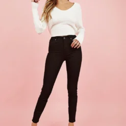 A High Skinny Ankle Basher Jeans - Black Magic