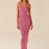 On Your Radar Ribbed Maxi Dress - Fuchsia