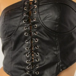 Night Turns Into Morning PU Bustier - Black PU -Outfityo Sales 1ed9c7bdb8114359a05a77bd2eb1ee63