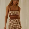 Remix It Knit Crop - Choc Check