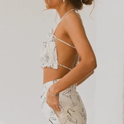 Mercato Linen Crop Top - Aperitivo -Outfityo Sales 238941d5edb64abbbef2bb45dabcb985