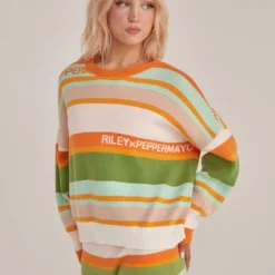 Il Sole Knit Jumper - Melon Stripe -Outfityo Sales 2645aae698594e51996b025662db1b54 scaled