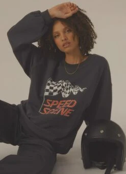 Speed Racer Crewneck - Charcoal