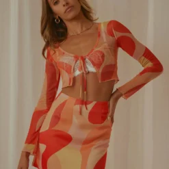 Everglow Sheer Top - Flaming -Outfityo Sales 2b7c97829ecb4d4ea058c7bd31d6f8cd scaled