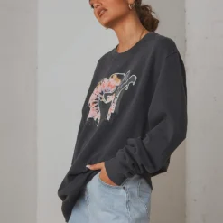 MTV Sweat - Washed Black -Outfityo Sales 3de8a869f00742d889327e5aff329621