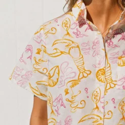 Entree Linen Short Sleeve Shirt - Oceanus -Outfityo Sales 4313e39868ea413d8ed52b6415898df7