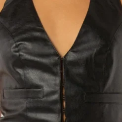 Music Muse Vest Top - Black PU -Outfityo Sales 4318db141a0c425b8fc4177098524319