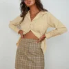 4TH & RECKLESS Chance Skirt - Beige Check