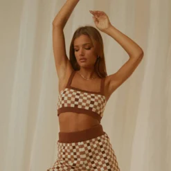 Remix It Knit Crop - Choc Check -Outfityo Sales 4350fd6c3bfe4b3681ba15035aa78059 scaled