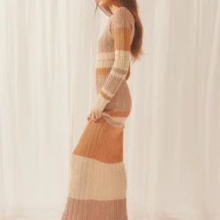 Love Ride Crochet Maxi Dress - Natural Stripe -Outfityo Sales 43a0de00abcf4933b63c75a5bfca190e