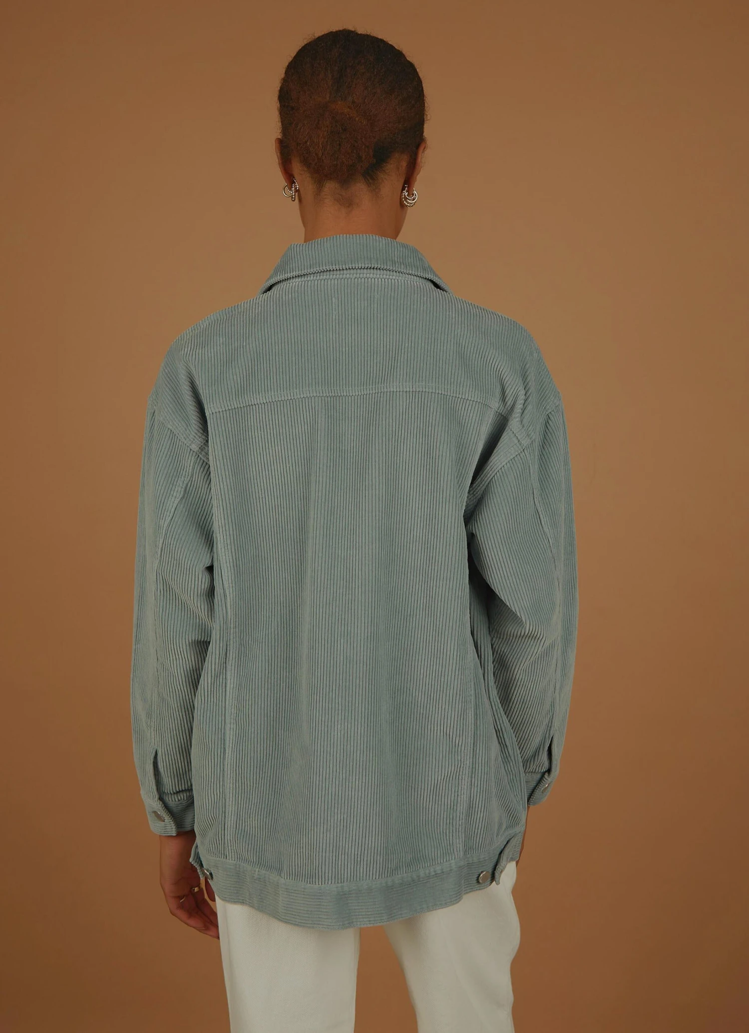 Binx Longline Cord Jacket - Marine 6 Binx Longline Cord Jacket - Marine - Image 6