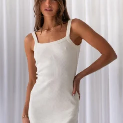 Necessity Organic Cotton Rib Maxi Dress - Ivory -Outfityo Sales 4a35f5df9ddb4a809a603ca7efe90c4a