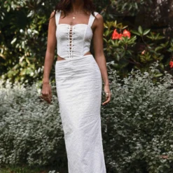 Good Luck Charm Broderie Bustier - Whisper White -Outfityo Sales 4a7be1665bbe498680168ffb594170a1 scaled