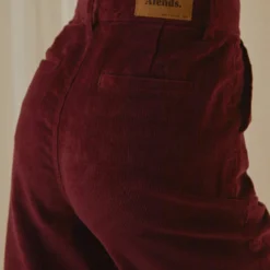 Afends Maisie Hemp Corduroy Flared Pant - Wine -Outfityo Sales 4d7a058a38b542feb0f8e81241272461 scaled