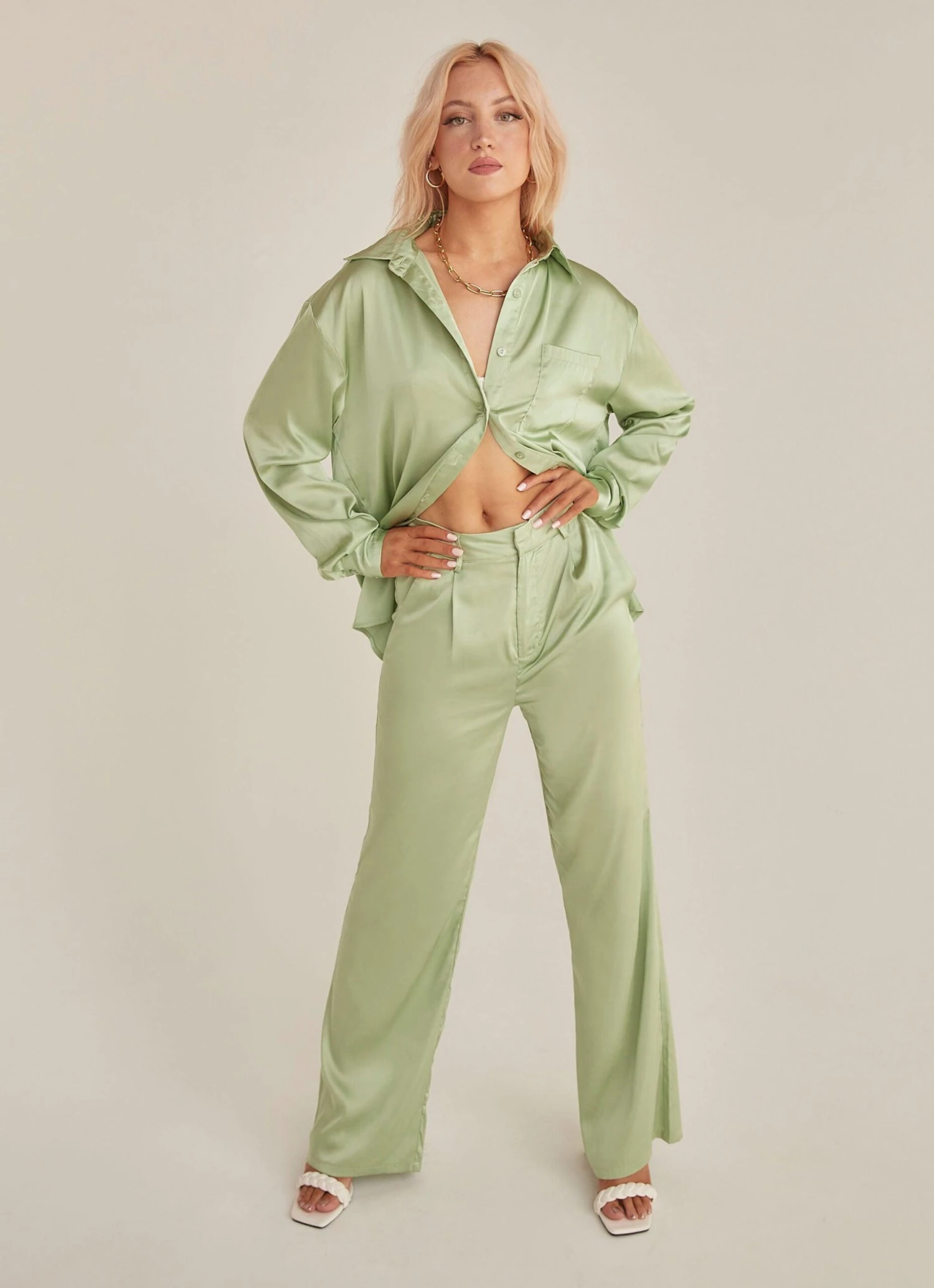 Dreaming Of You Pants - Sage 3 Dreaming Of You Pants - Sage - Image 3