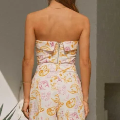 Sardinia Linen Bustier Top - Oceanus -Outfityo Sales 4f3d2f9b94c14e158318589b19006c1c