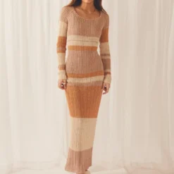 Love Ride Crochet Maxi Dress - Natural Stripe -Outfityo Sales 51af2330027347a6aa08b3a4814a8578