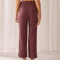 Afends Ryder Hemp Check High Waist Pant - Red -Outfityo Sales 51c5d7c69c3a4485bf5feb3ddc0f3773
