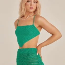 Tan Lines Crochet Crop Top - Green -Outfityo Sales 547fc6165cce4040a69a3d3a9db204de scaled