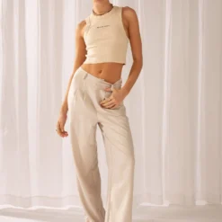 Magdalena Suit Pants - Stone -Outfityo Sales 573684f23e604fd6b92f16963601321e