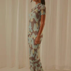 Remix Mesh Maxi Dress - Dusty Blue -Outfityo Sales 5884a36e0b564207adabeddb3ef25cf4 scaled