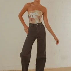 A 94 High & Wide Jean - Black Stone