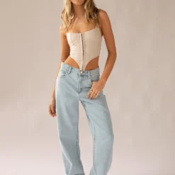 A Slouch Jean Bleached Stone - Bleached Stone