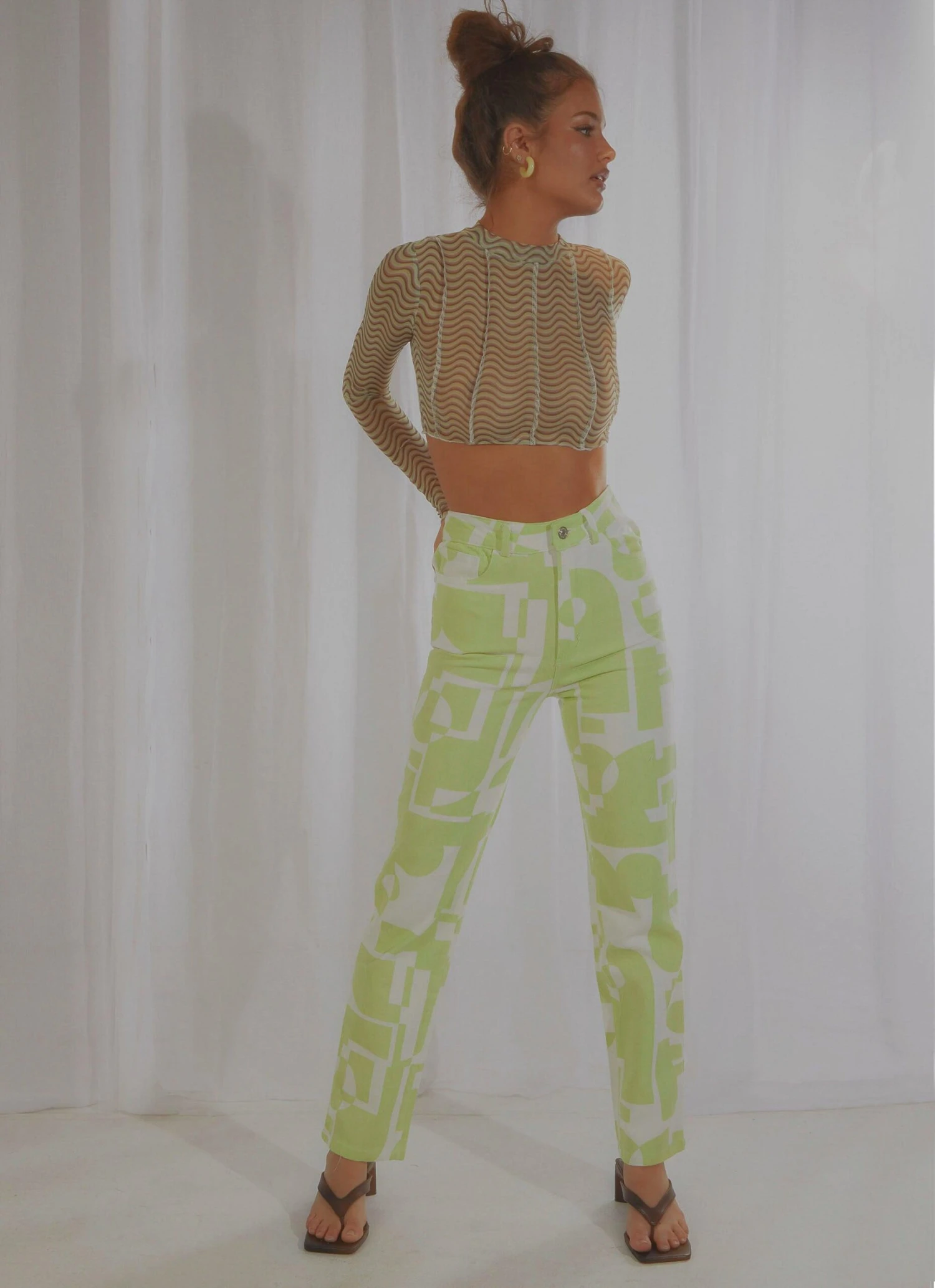Electric Avenue Pants - Lime 1 Electric Avenue Pants - Lime