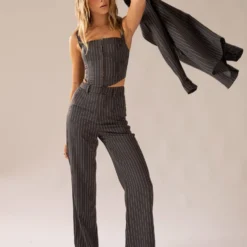 Mia Suit Pants - Charcoal