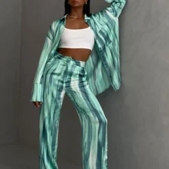 4TH & RECKLESS Norma Trousers - Green Dye Print