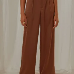 Milano Satin Pant - Choc Brown -Outfityo Sales 807db015d4ff4db9967f38f7f1cd89c9 scaled