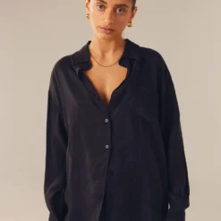 Do Not Disturb Cupro Shirt - Shadow