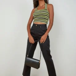 Afends Shelby Hemp Twill Wide Leg Pant - Black