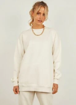 Carter Classic Boyfriend Sweat - Ecru