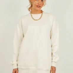 Carter Classic Boyfriend Sweat - Ecru