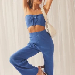 Deep Water Knit Pants - Sky Blue