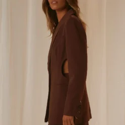 Fashion Confidential Cut Out Blazer - Chocolate -Outfityo Sales 8cde631bb5ee4773985f06344febf079 scaled
