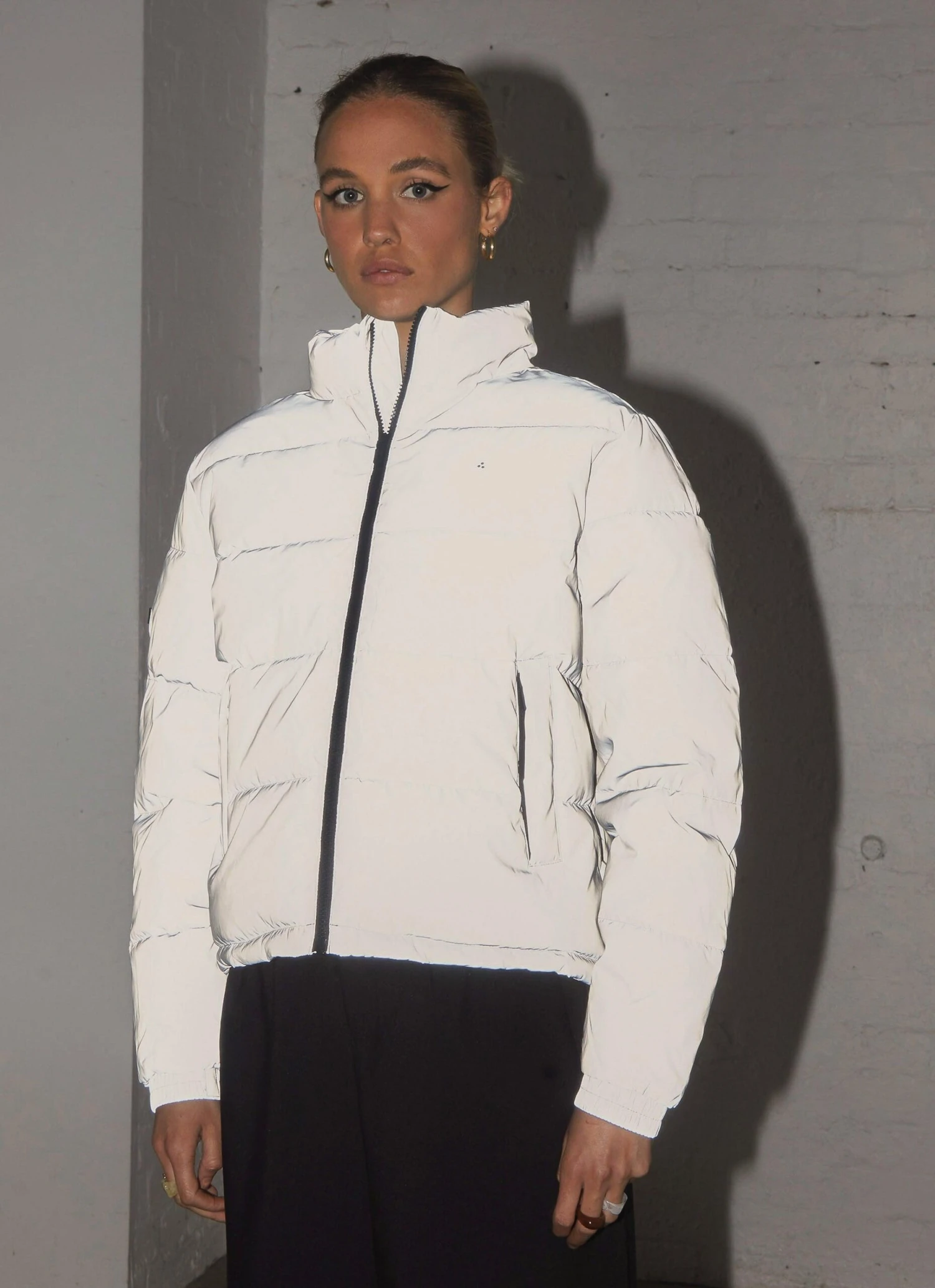 Womens Track Puffer Jacket - Reflective 3 Womens Track Puffer Jacket - Reflective - Image 3