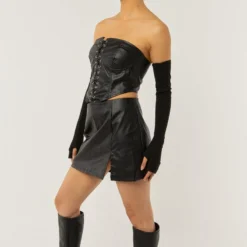 Night Turns Into Morning PU Bustier - Black PU -Outfityo Sales 94307f87476242489ec48467694f1fe9