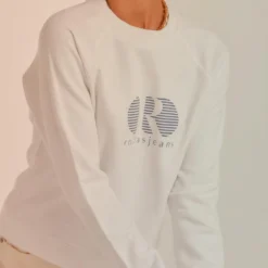 80s Sport Sweater - White -Outfityo Sales 97f3cac3ad214f80970276add32a4f17