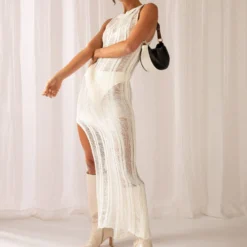 Perri Ladder Knit Maxi Dress - Ivory -Outfityo Sales 9a5f462cbb7341a0af15174af6e82b7d